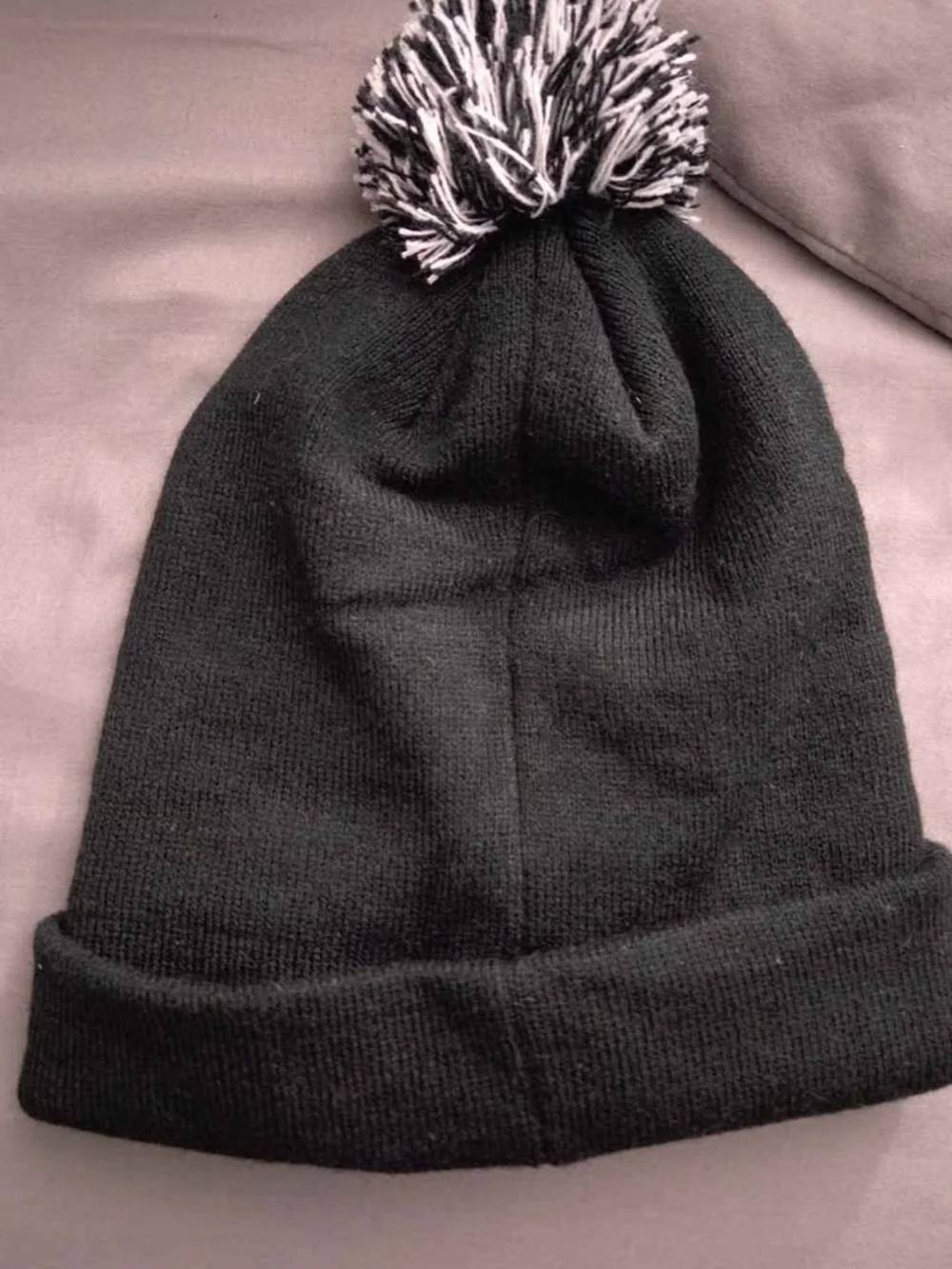 Nike Kids Black & White Pom Beanie